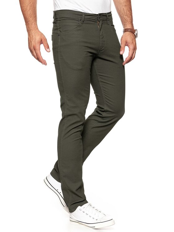 Wrangler Wrangler Pantaloni di tessuto GREENSBORO Verde Straight Fit