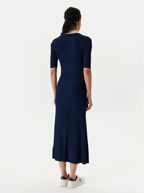 Tommy Hilfiger Tommy Hilfiger Strickkleid WW0WW47216 Dunkelblau Slim Fit