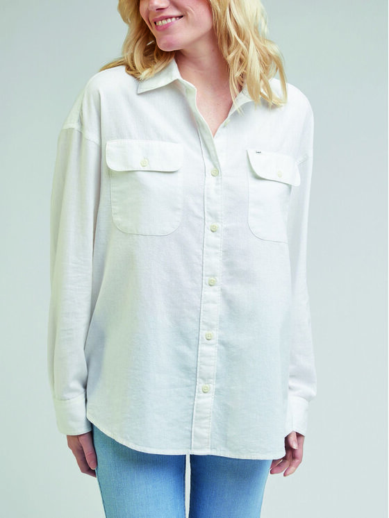 Lee Lee Koszula Fronitier L46LVSLJ 112330442 Biały Relaxed Fit