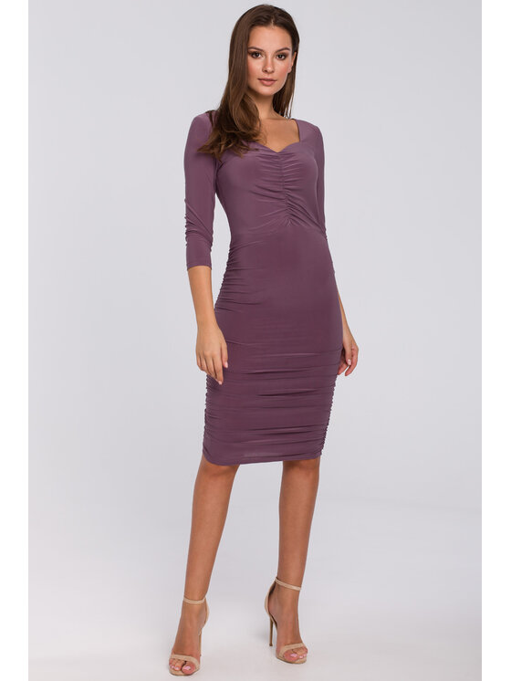Makover Makover Vestito da giorno K006 Viola Regular Fit