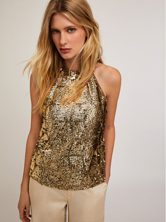 Motivi Motivi Blusa 2664Q001808N028 Oro Regular Fit