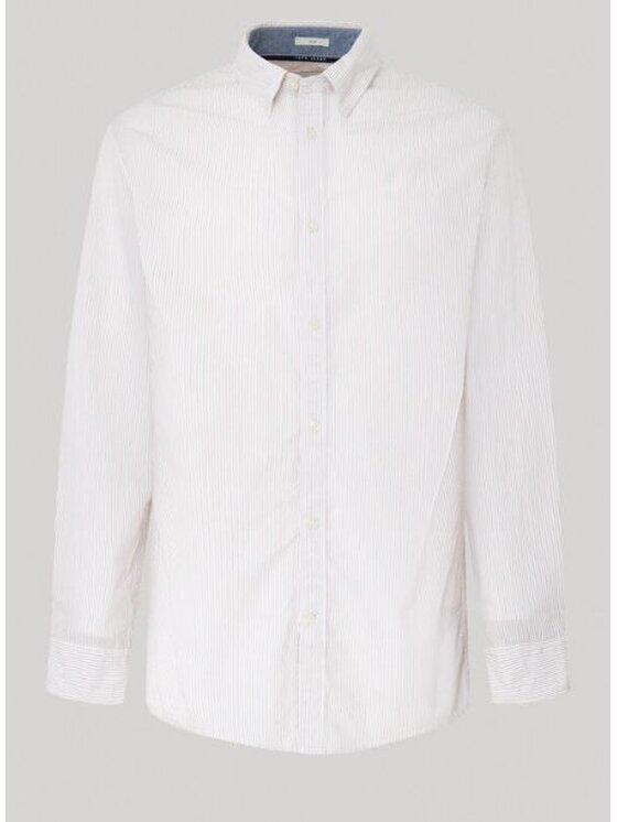 Pepe Jeans Pepe Jeans Košile PM308284 800 Bílá Slim Fit
