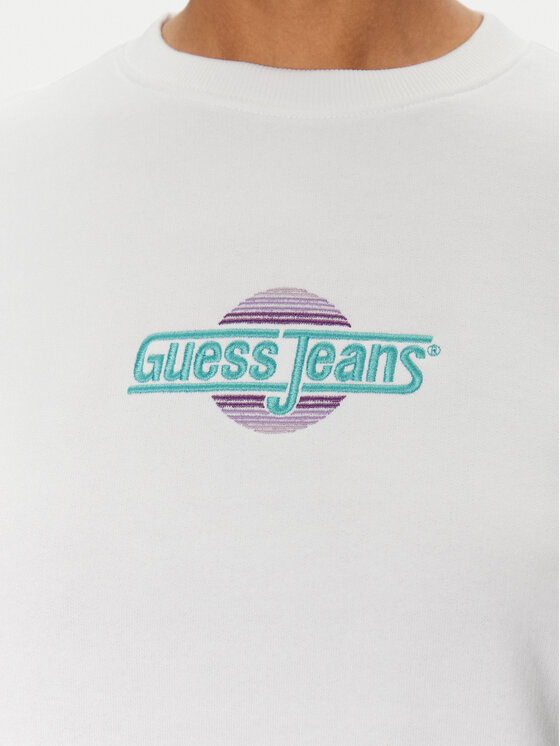 Guess Jeans Guess Jeans Felpa W5GQ20 K68I4 Bianco Regular Fit
