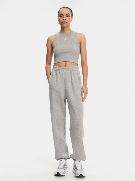 adidas adidas Marškinėliai Essentials IY9649 Pilka Slim Fit