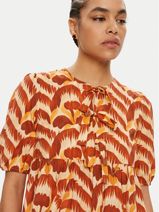 ViCOLO ViCOLO Vasarinė suknelė TB2447 Oranžinė Regular Fit