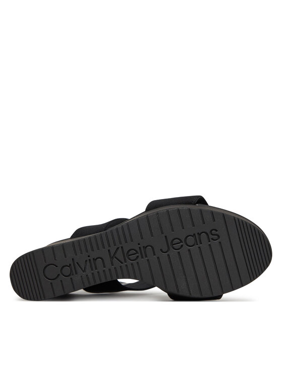 Calvin Klein Jeans Calvin Klein Jeans Sandały Wedge Sandal Webbing In YW0YW01790 Czarny
