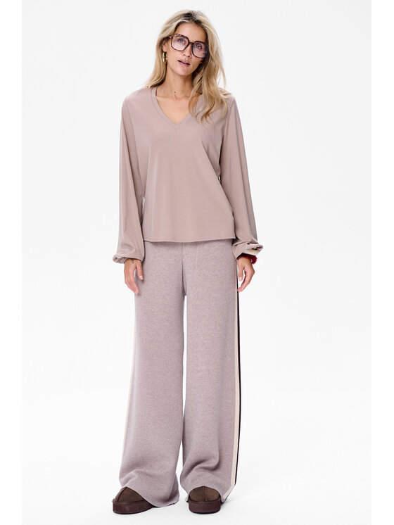 blue shadow blue shadow Bluzka Liczi Brązowy Regular Fit