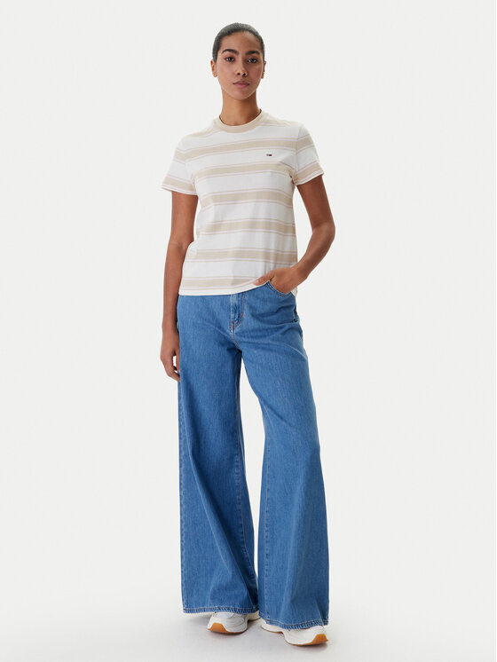 Tommy Jeans Tommy Jeans Тишърт DW0DW21834 Бежов Regular Fit