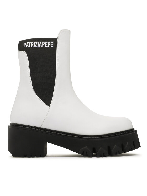 Ghete Jodhpur Patrizia Pepe Femei, Mărimea: 40, Alb, CY9814/L011-W146
