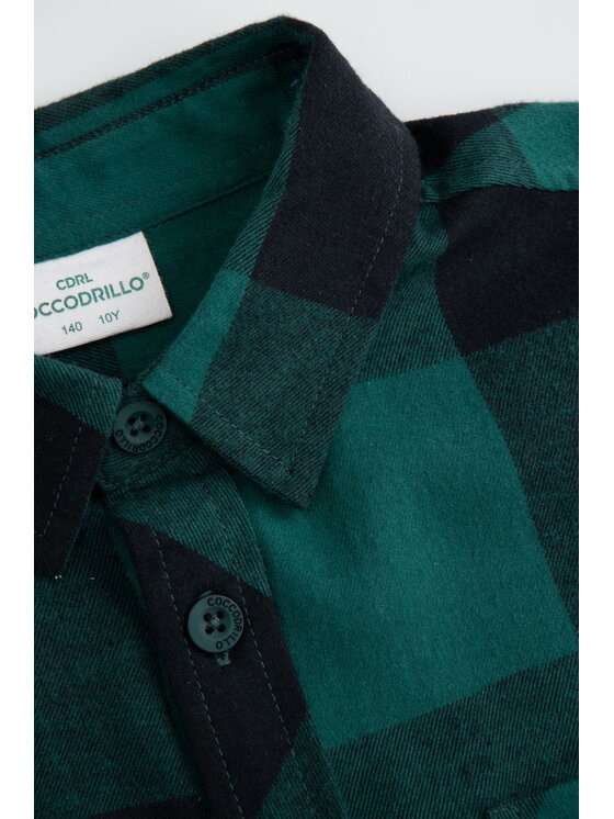 Coccodrillo Coccodrillo Košile ZC5136101SBJ-011 Zelená Regular Fit
