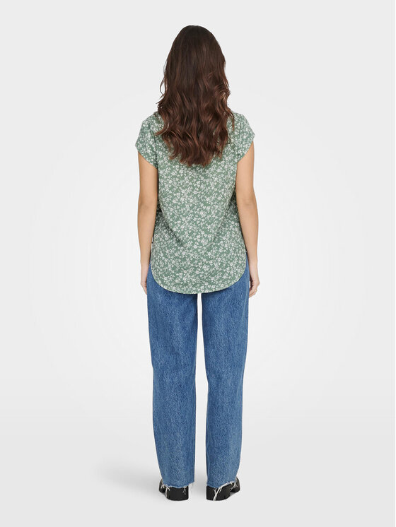 ONLY ONLY Bluzka Vic 15161116 Zielony Regular Fit