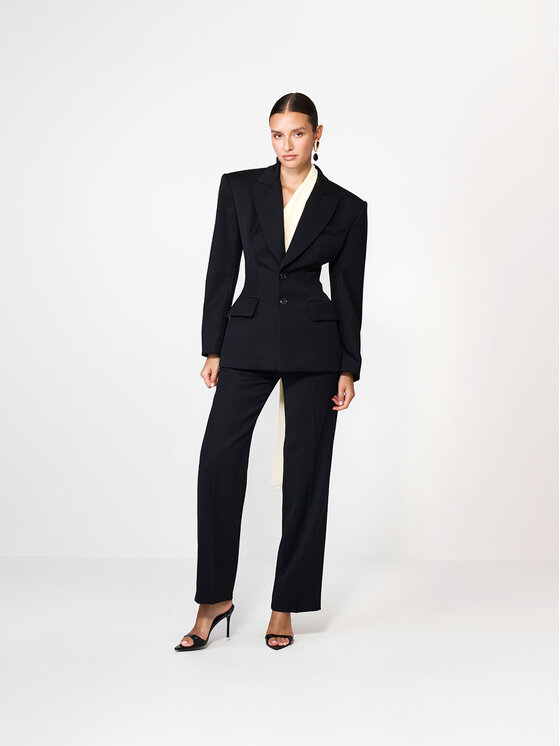 La Mania La Mania Pantalone da abito TALLEY Nero Basic Fit