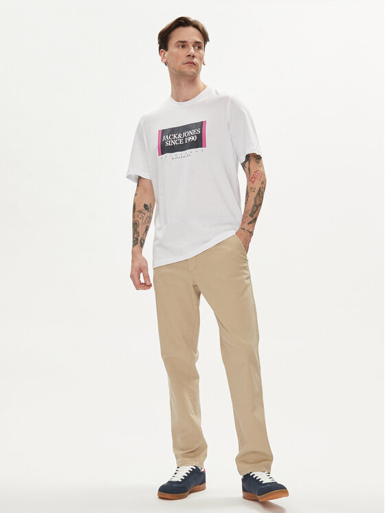 Jack&Jones Jack&Jones T-shirt Lafayette 12252681 Bijela Standard Fit