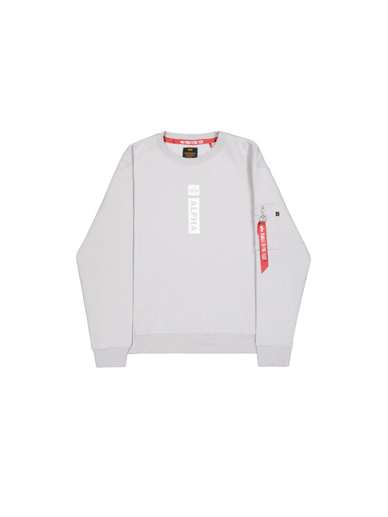 Alpha Industries Alpha Industries Bluza Alpha Reflective Print Sweatshirt Szary Regular Fit