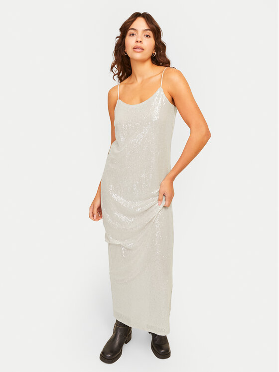 JJXX JJXX Koktejlové šaty Mia 12267426 Stříbrná Slim Fit