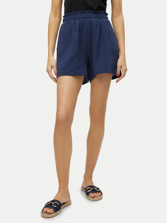 Vero Moda Vero Moda Szövet rövidnadrág Natali 10279687 Kék Baggy Fit