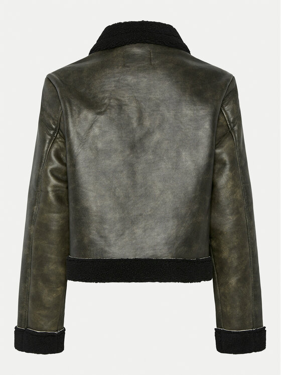 Pieces Pieces Jakna iz umetnega usnja Pippi 17154704 Rjava Regular Fit