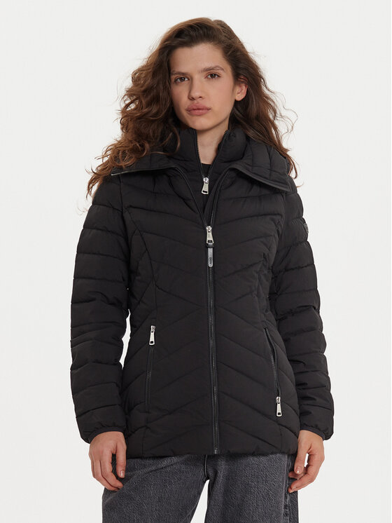 DKNY DKNY Μπουφάν χειμωνιάτικο DLEMPN45 Μαύρο Regular Fit