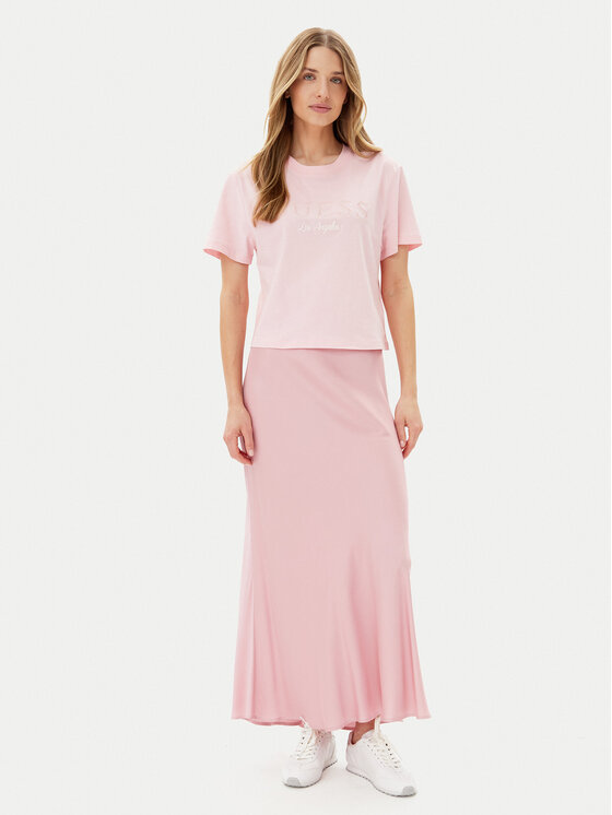 Guess Guess Тишърт V5GI09 K9RM1 Розов Regular Fit