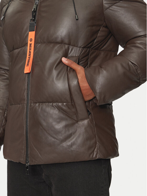 Milestone Milestone Usnjena jakna Patrick 43104021080 Rjava Regular Fit