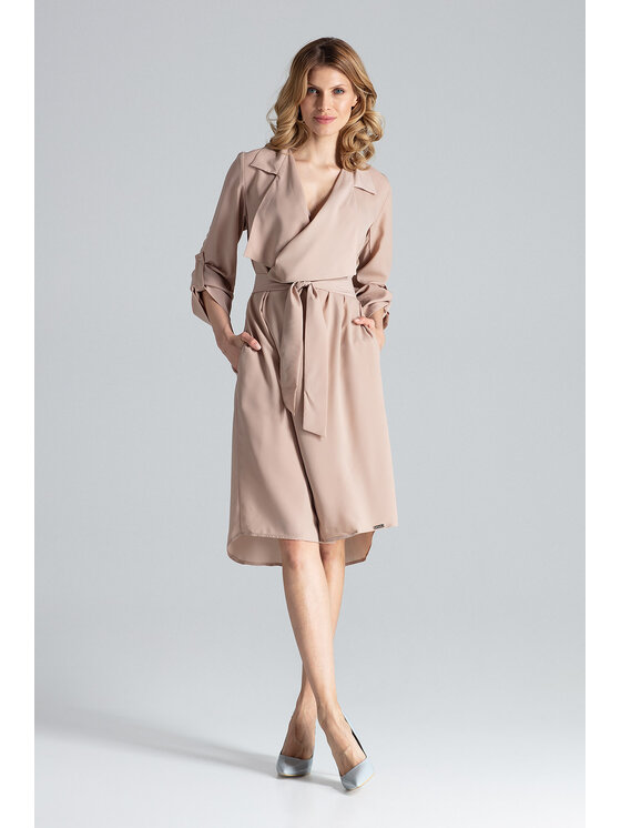 FIGL FIGLFIGL Vestito M464 Beige Regular Fit