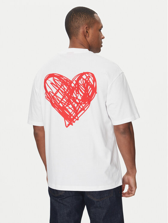 HUGO HUGO T-krekls Dewdam 50530557 Balts Relaxed Fit