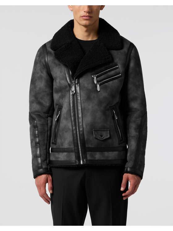 PHILIPP PLEIN PHILIPP PLEIN Giubbotto piumino 28616 Nero Regular Fit