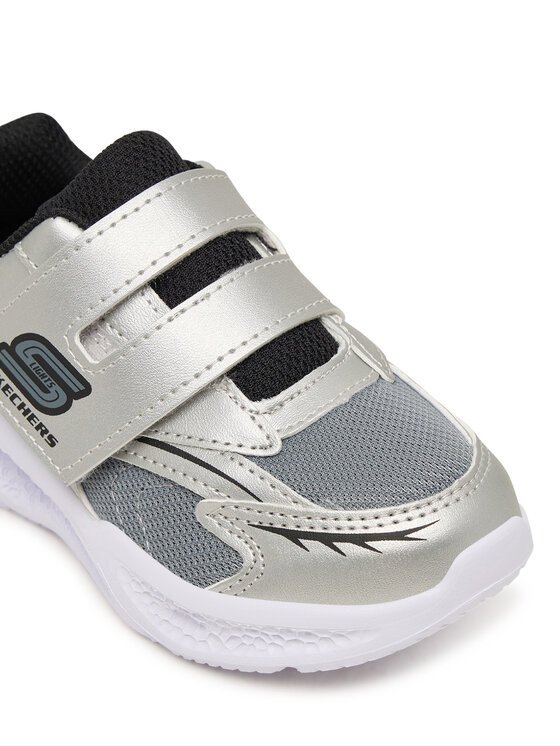 Skechers Skechers Sneakersy Meteor-Lights - Glow 401498N/SLBK Strieborná