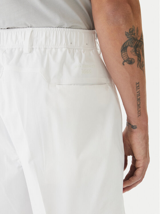 BOSS BOSS Medžiaginiai šortai Spirit70 50559983 Balta Relaxed Fit