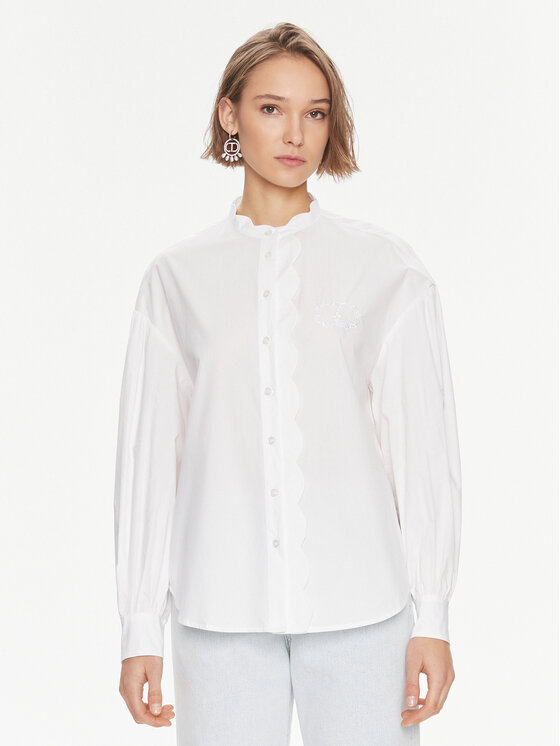 TWINSET TWINSET Cămașă 241TP2080 Alb Relaxed Fit
