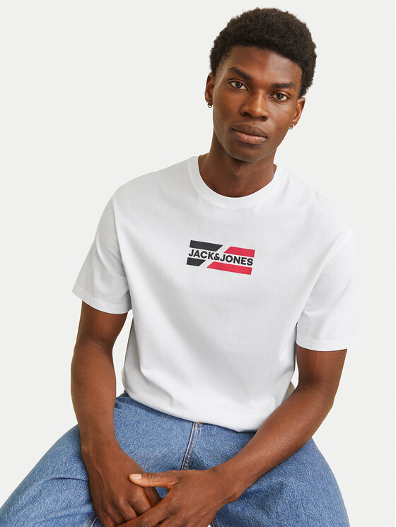 Jack & Jones Jack & Jones T-Shirt Corp Graphic 12268415 Biały Regular Fit