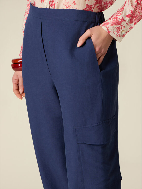 Oltre Oltre Pantaloni di tessuto P074J002584N034 Blu Boy Fit