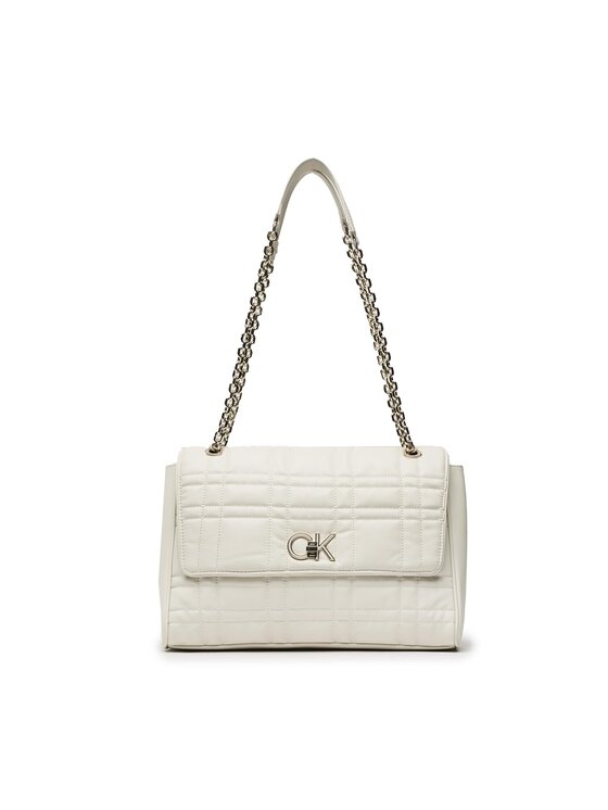 Calvin Klein Calvin Klein Soma Re-Lock Quilt Shoulder Bag Lg K60K609884 Bēšs