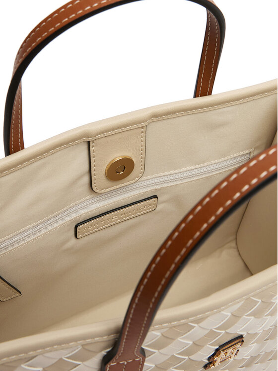 Tommy Hilfiger Tommy Hilfiger Kabelka Th City Mini Tote AW0AW18393 Béžová