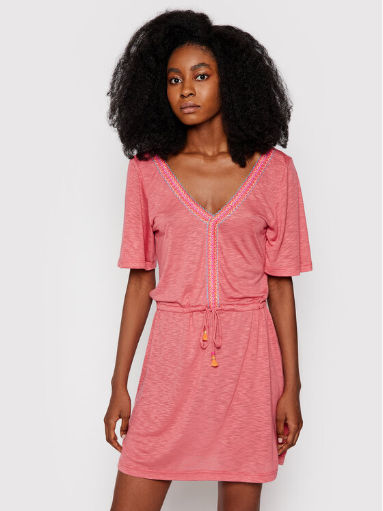 Banana Moon Sukienka plażowa Piggots Caraiva JEC93 Różowy Regular Fit