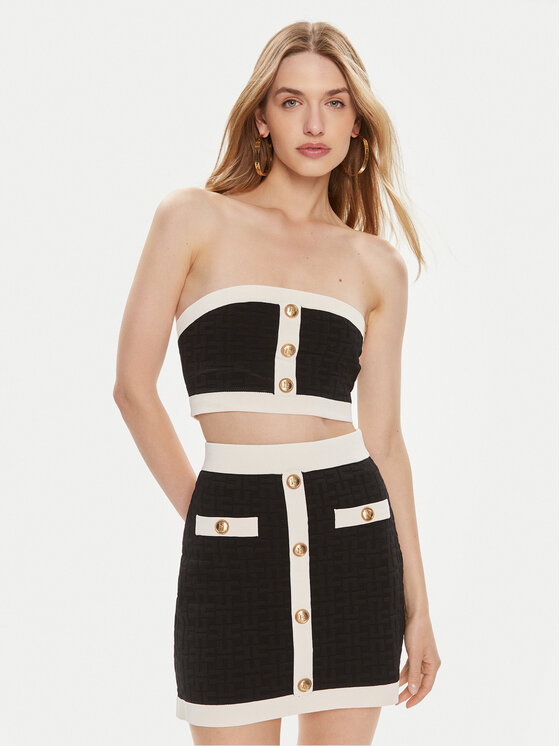 Elisabetta Franchi Elisabetta Franchi Bluză TK-15B-42E2-004477 Negru Slim Fit
