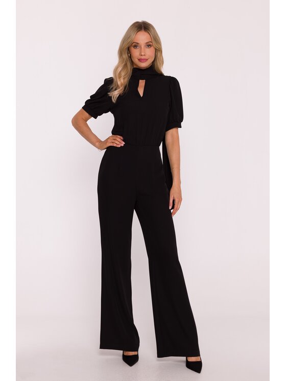 Stylove Stylove Kombinezon s421 Czarny Wide Leg