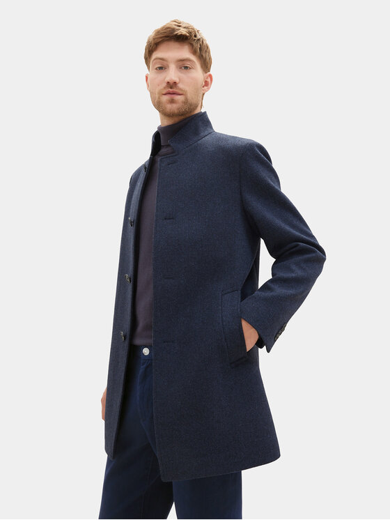 Tom Tailor Tom Tailor Kevad-sügis mantel 1037407 Tumesinine Regular Fit