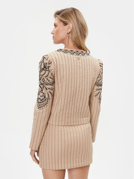 TWINSET TWINSET Marynarka 232TP2670 Beżowy Regular Fit