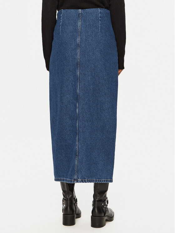 Vila Vila Farmer szoknya Sym 14099725 Kék Regular Fit
