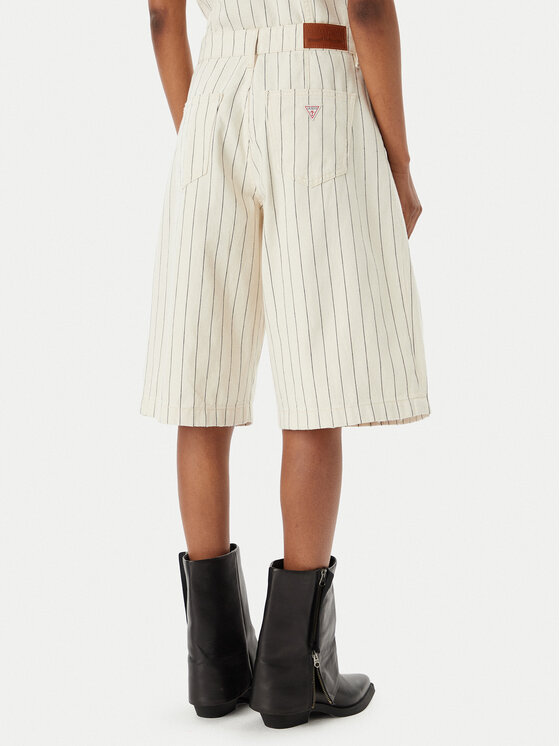 Guess Jeans Guess Jeans Jeansshorts W6GDY5 D7961 Écru Loose Fit