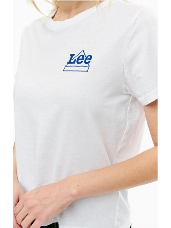 Lee Lee T-shirt MINI LOGO TEE Bianco Regular Fit