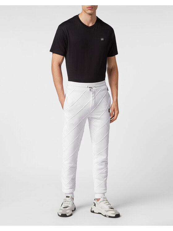 PHILIPP PLEIN PHILIPP PLEIN Spodnie dresowe 1611 Biały Jogger Fit