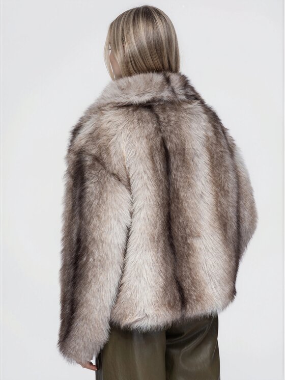 Ombre Ombre Futro OW-FR-E0004 Szary Oversize