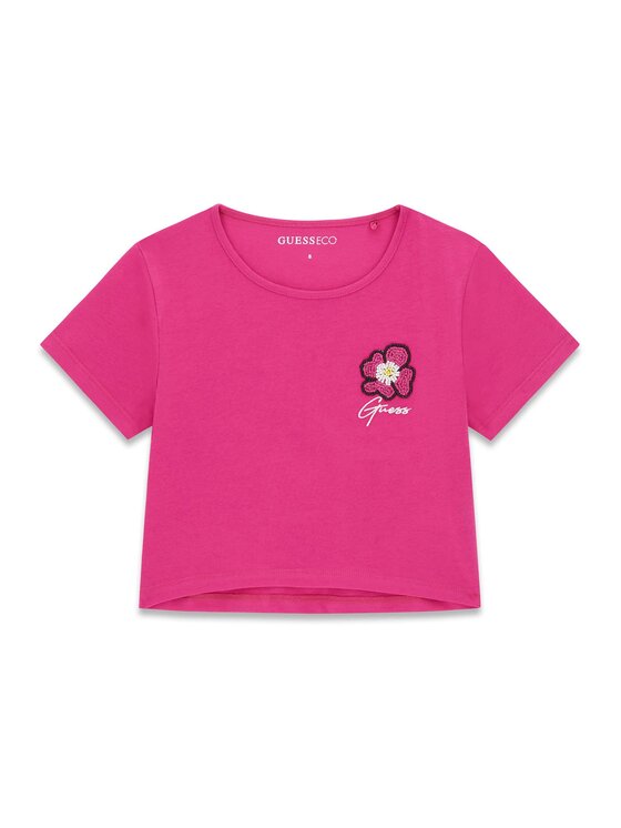 Guess Guess T-Shirt J6GI10 K6YW4 Σκούρο ροζ Relaxed Fit
