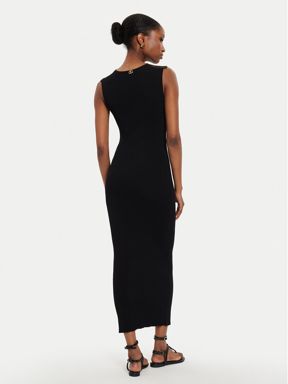 TWINSET TWINSET Φόρεμα υφασμάτινο 242TP3190 Μαύρο Slim Fit