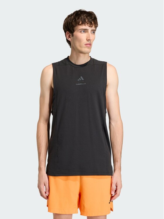 adidas adidas Koszulka techniczna Les Mills Graphic Czarny Slim Fit