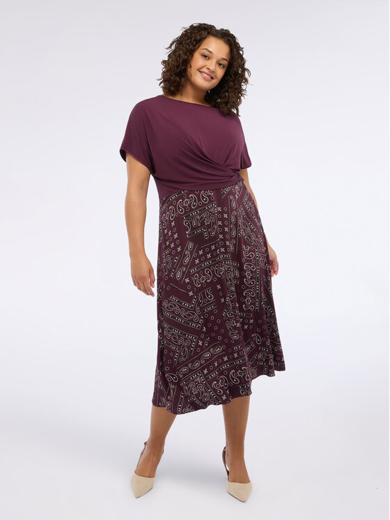 Fiorella Rubino Fiorella Rubino Sukienka wieczorowa 7037T001720N0Z6 Bordowy A-Line Fit