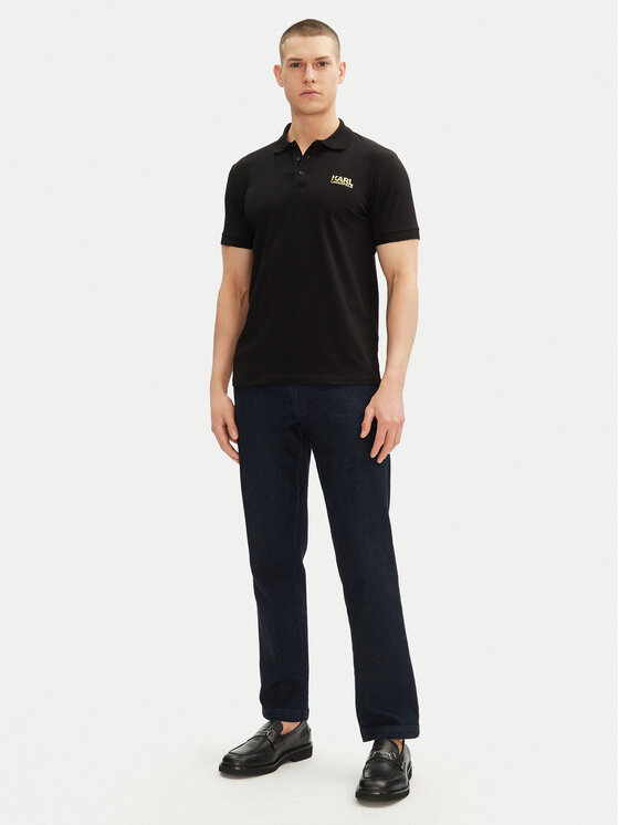 KARL LAGERFELD KARL LAGERFELD Tricou polo 745088 552235 Negru Regular Fit