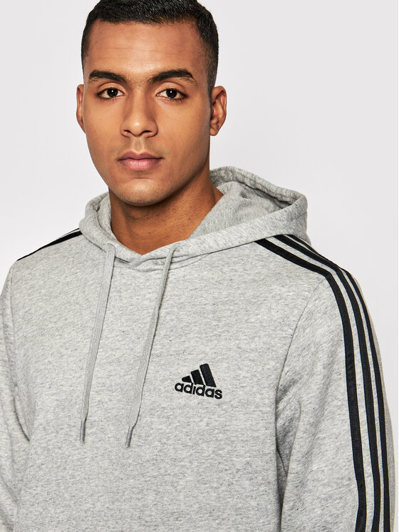 adidas adidas Світшот Essentials Fleece 3-Stripes GK9084 Сірий Regular Fit